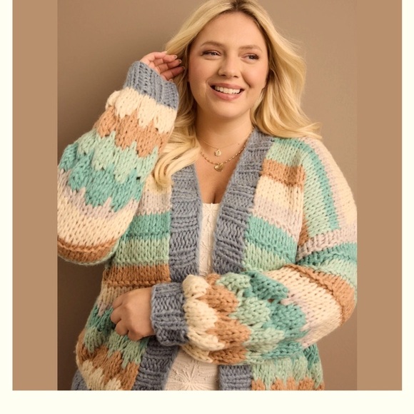 Arula Katelyn Chunky Beachy Cardigan NWT 1X - Picture 1 of 5